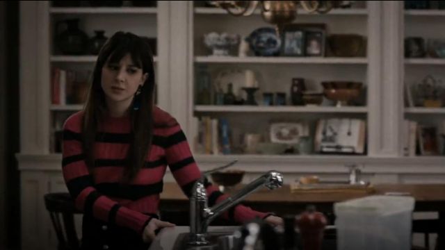 Proenza Schouler Striped Rib Knit Crewneck worn by Alison McCord (Kathrine Herzer) in Madam Secretary (S04E13)