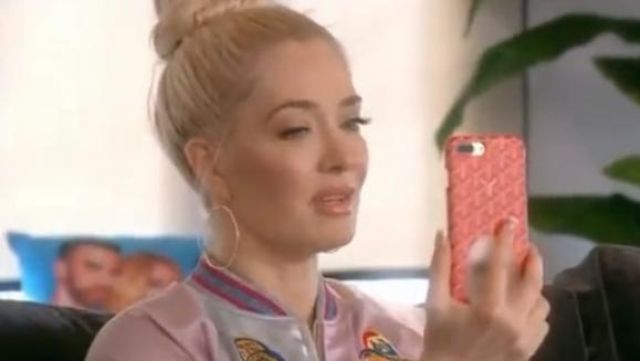 Goyard Red iPhone Case worn by Herself (Erika Jayne) in The Real Housewives of Beverly Hills (S08E03)