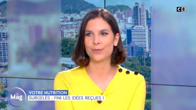 The sweater yellow Raphaële Marchal in William noon of the 05/03/2019