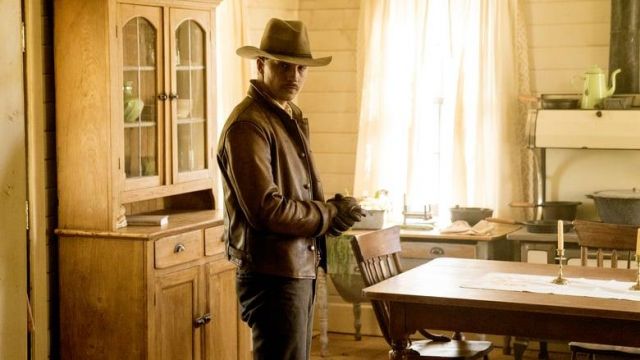 Leather Jacket worn by Creeley Turner (Logan Marshall-Green) as seen in Damnation S01E02