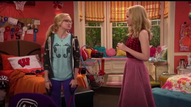 H&M  Circle Skirt in Pink worn by Liv Rooney (Dove Cameron) in Liv and Maddie (S02E18)