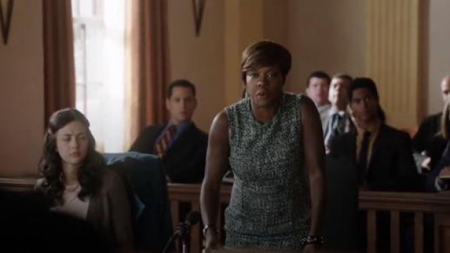 Dolce & Gabbana Boucle Shift Dress worn by Annalise Keating (Viola Davis) in How to Get Away with Murder (S01E07)