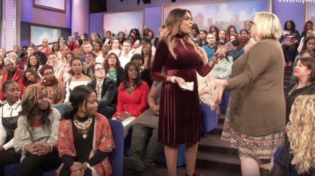 Nude Barre Caramel fishnet tights worn by Wendy Williams 
