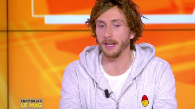 The hoody Friend zipped with smiley Baptiste Lecaplain in The Info of the true 14.03.2019