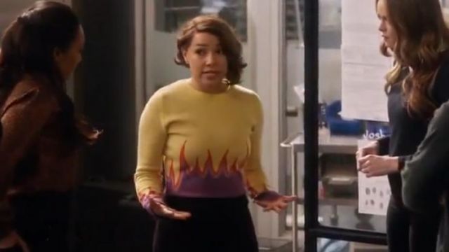 Forever 21 Flamme-Garniture en Tricot Chandail porté par Nora Ouest-Allen (Jessica Parker Kennedy) dans Le Flash (S05E16)