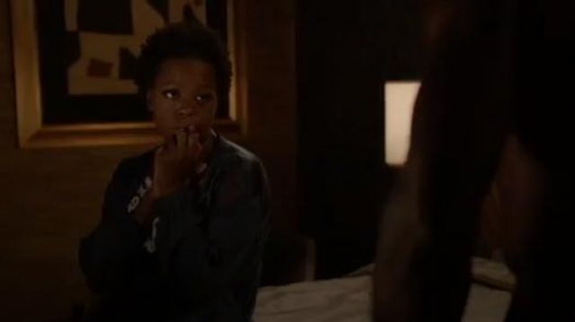 La Perla Ricamato Túnica de encaje-tul usada por Annalise Keating (Viola Davis) en Cómo salirse con la suya con el asesinato (S02E08)