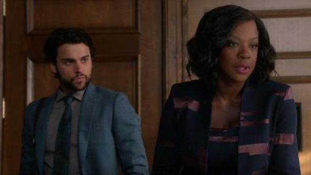 Escada Printed Fil Copupe Sheath Dress worn by Annalise Keating (Viola Davis) in How to Get Away with Murder (S03E01)