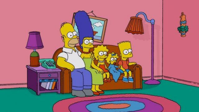 La réplique du tapis ovale dans le salon des Simpson