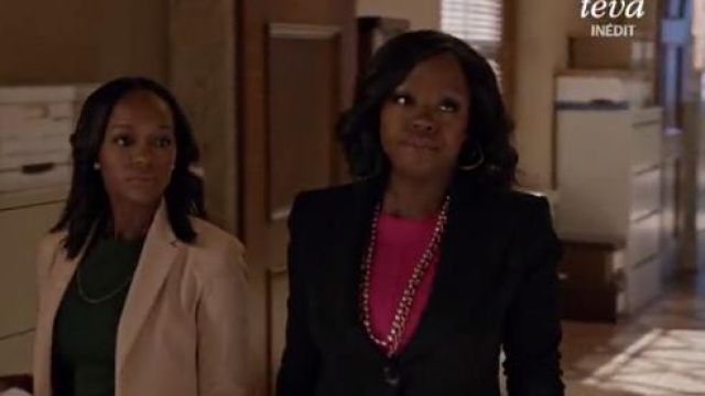 St John Collection New Loop Knit Topper worn by Annalise Keating (Viola Davis) in How to Get Away with Murder (S03E03)