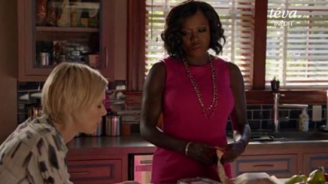 Akris Punto Jersey Sheath Dress worn by Annalise Keating (Viola Davis) in How to Get Away with Murder (S03E03)