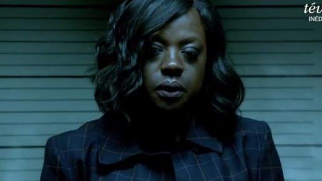 Theory Abla Coat worn by Annalise Keating (Viola Davis) in How to Get Away with Murder (S03E03)
