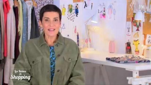 La veste velours kaki de Cristina Córdula dans Les reines du shopping