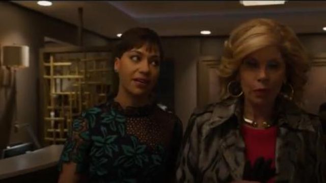 Sea Half-Sleeve Mosaic Lace Dress worn by Lucca Quinn (Cush Jumbo) in The Good Fight (S03)