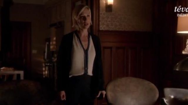 Elie Tahari Layne Top worn by Bonnie Winterbottom (Liza Weil) in How to Get Away with Murder (S03E06)