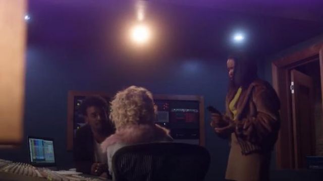 Helmut Lang Hooded Faux Mink Jacket worn by Alexandra Crane (Ryan Destiny) in Star (S02E09)