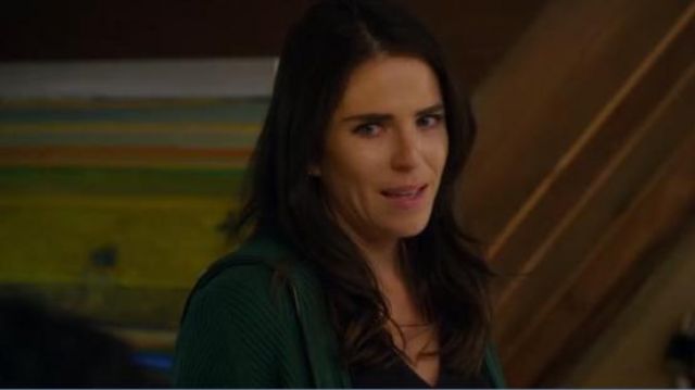 Tory Burch Noland Zip-Front Ribbed Cardigan worn by Laurel Castillo (Karla Souza) in How to Get Away with Murder (S05E15)