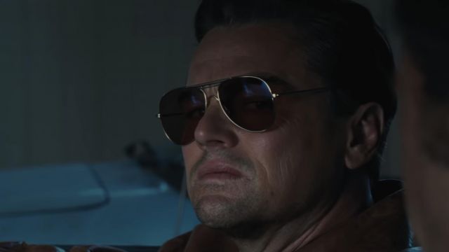 La paire de lunettes de soleil aviator de Rick Dalton (Leonardo DiCaprio) dans Once Upon a Time in Hollywood