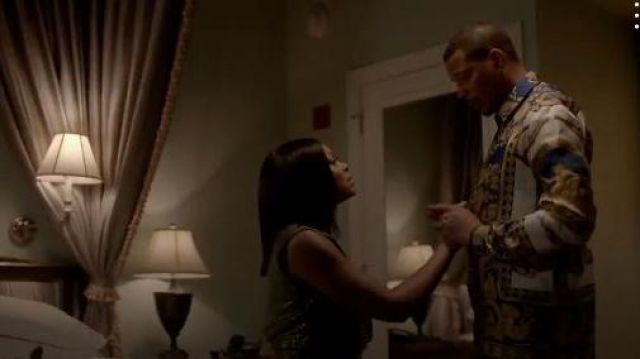 Versace  Baroque-Print Shirt worn by Lucious Lyon (Terrence Howard) in Empire (S05E11)