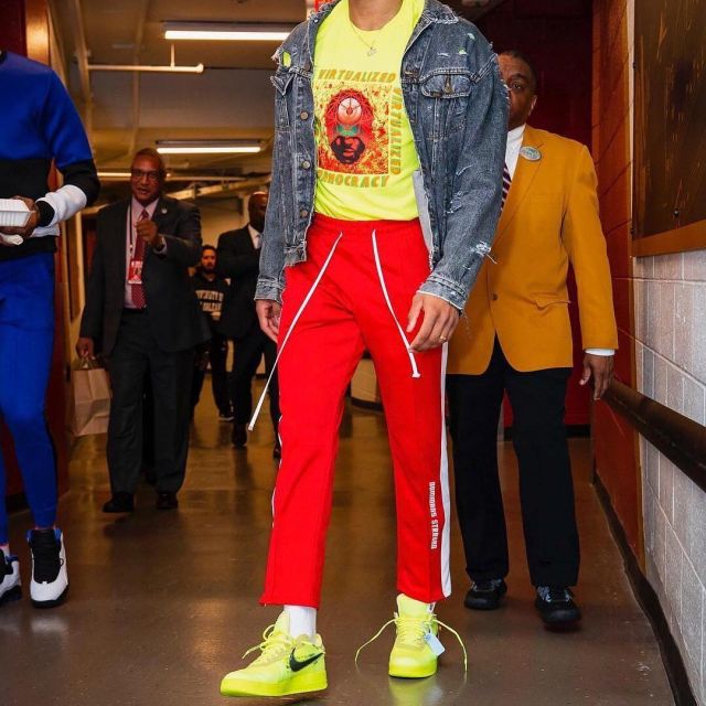 Sneakers The 10: Nike Air Force 1 Low "off white" worn by Russell Westbrook on the Instagram account @leaguefits