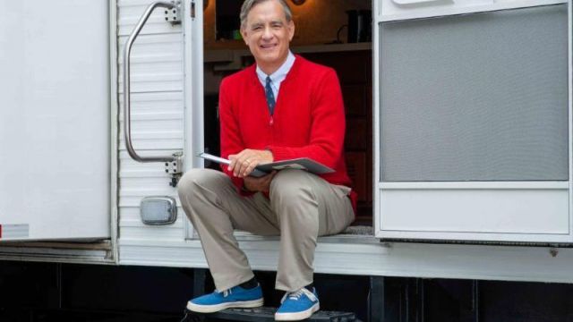 Blue sneakers worn by Fred Rogers (Tom Hanks) in A Beautiful Day in the Neighborhood