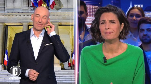 The green sweater of Alessandra Sublet's in It is Canteloup the 25/03/2019