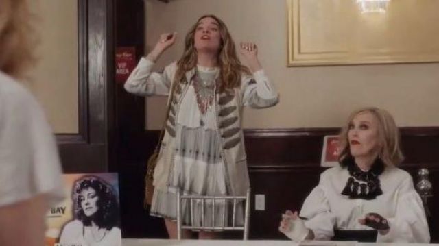 Zara  Mini Dress with Contrasting Embroidery worn by Alexis Rose (Annie Murphy) in Schitt's Creek (S05E11)