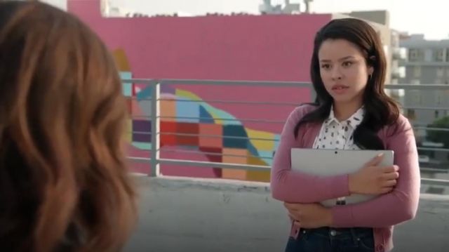 Frame Denim Insect Print Shrunken Fit Blouse worn by Mariana Adams Foster (Cierra Ramirez) in Good Trouble (S1E14)