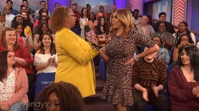 Milly Brown Cheetah Mermaid Dress worn by Wendy Williams on The Wendy Williams Show March 25, 2019
