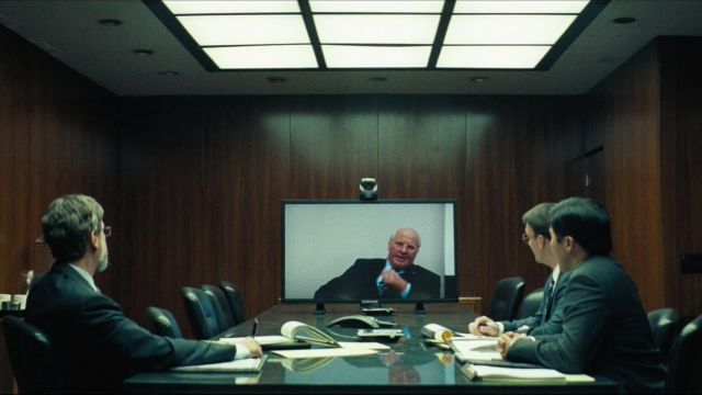 Samsung TV in the office of Dick Cheney (Christian Bale) in Vice