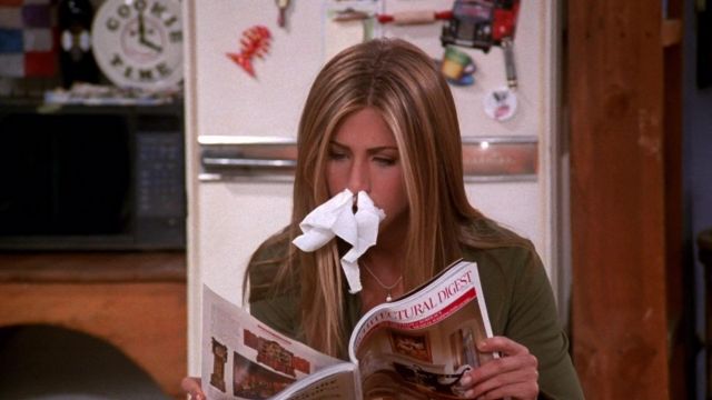 Architectural Digest Magazine read by Rachel Green (Jennifer Aniston) in Friends (S05E05)