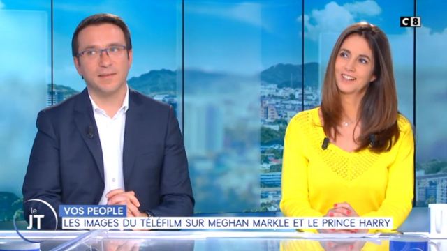 Le pull jaune de Caroline Munoz dans William à midi du 28/03/2019