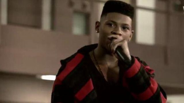 Alexander Wang Baja Rayé Veste à Capuchon porté par Hakeem Lyon (Bryshere Y. Gris) dans l'Empire (S02E10)