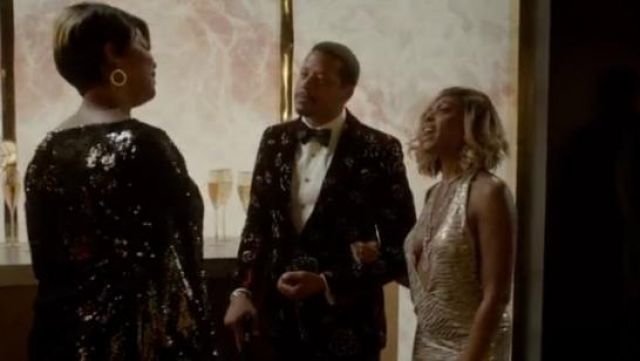 Alexander McQueen Floral Velvet Blazer porté par Lucious Lyon (Terrence Howard) dans l'Empire (S04E01)