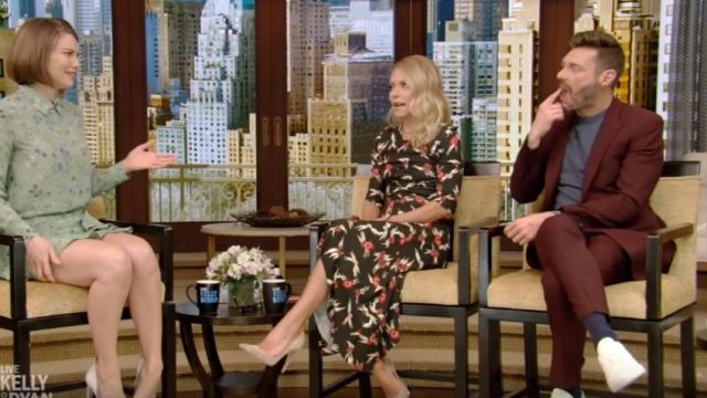 Isabel Marant Floral Print Dress worn by Kelly Ripa on LIVE with Kelly and Ryan April 3, 2019