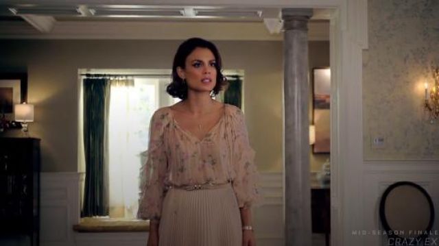 Annina Pleated Skirt worn by Cristal Jennings (Ana Brenda Contreras) in TV Show Dynasty Season 1 Episode 8