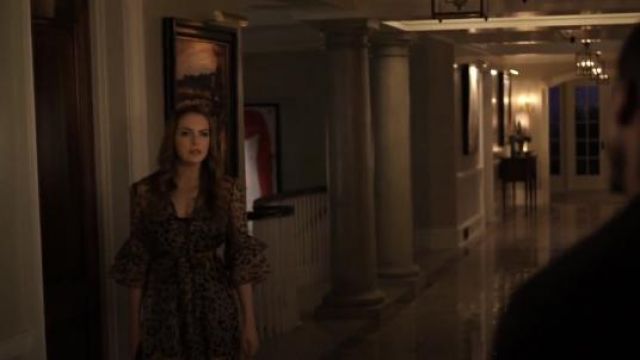 Bossie Bye Leopard-Print Silk Robe worn by Fallon Carrington (Elizabeth Gillies) in TV Show Dynasty Season 1 Episode 8