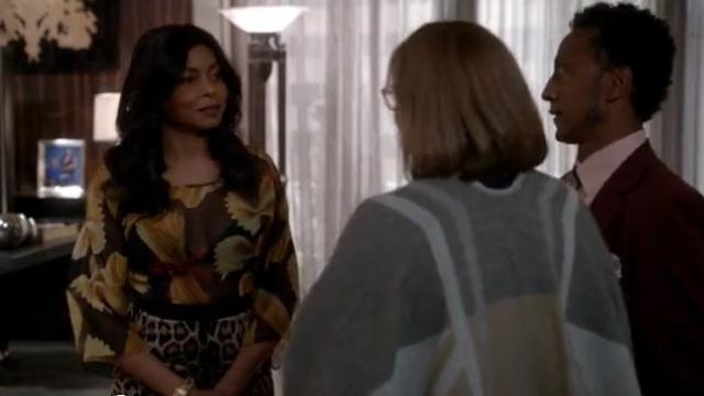 Dolce & Gabbana Pasta Print Blouse worn by Cookie Lyon (Taraji P. Henson)  in TV Show Empire (S04E10) | Spotern
