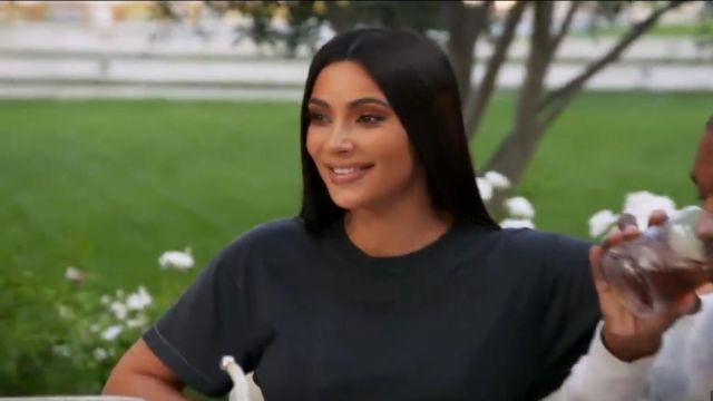 Yeezy Classic T Shirt worn by Herself (Kim Kardashian West) in Keeping Up with the Kardashians (S16E01)