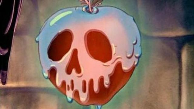 The replica of the poisoned apple from the witch in Snow White and the Seven Dwarfs