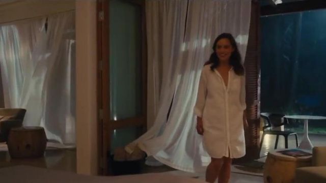 Sleepwear Long Shirt in white worn by Lou Clark (Emilia Clarke) as seen in Me Before You