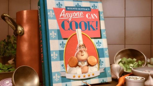 The replica of the recipe book Anyone can cook Auguste Gusteau in Ratatouille