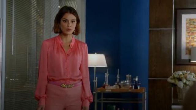 Pink  Leather Belt worn by Cristal Jennings (Ana Brenda Contreras) in Dynasty Season 1 Episode 20