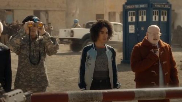Topshop  Mixed Marl Blocked Crop Jumper worn by Pearl Mackie in Doctor Who (S10E07)