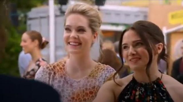 Adam Lippes Flocked Chiffon Mini Dress worn by Sutton Brady (Meghann Fahy) in The Bold Type (S03E01)