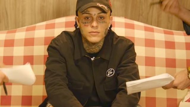 Fuck The Pop­u­la­tion Jacket worn by Lil Skies in his I music video