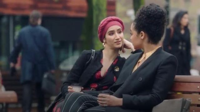 Zara Tweed Coat with Buttons worn by Adena El Amin (Nikohl Boosheri) in The Bold Type (S02E09)