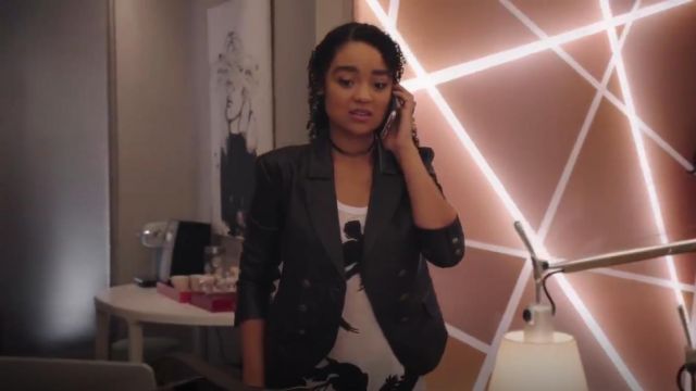 Ann Demeulemeester Bird Print Shiloh Top worn by Kat Edison (Aisha Dee) in The Bold Type (S01E09)