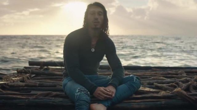The john ripped worn-by-N. O. S in the clip Has the Ammonia of NLP