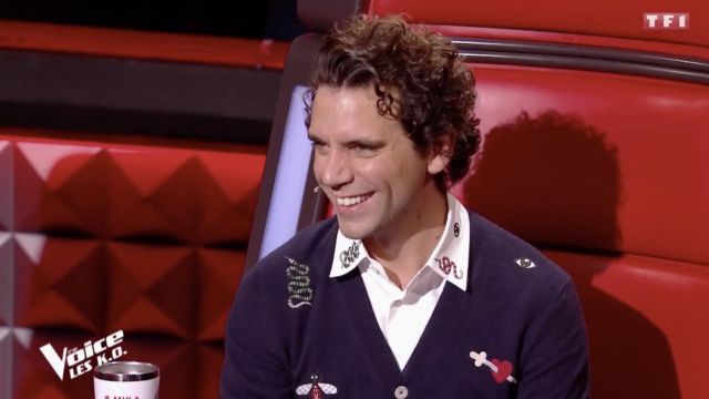 The shirt Gucci worn by Mika in The Voice : the most beautiful voice, April 13, 2019