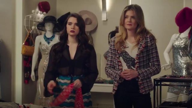 Saint Laurent Lace Up Blouse worn by Jane Sloan (Katie Stevens) in The Bold Type (S02E07)